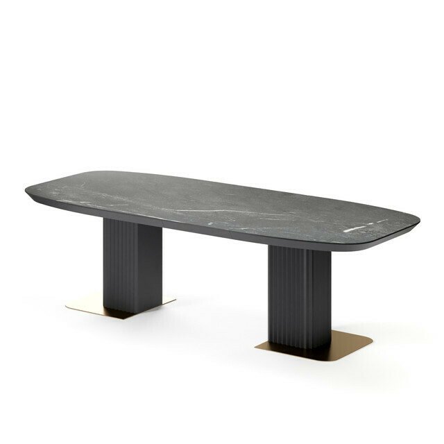 Раздвижной обеденный стол Гиртаб S черного цвета - лучшие Обеденные столы в INMYROOM