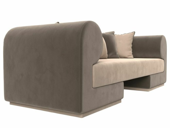 Прямой диван Кипр коричнево-бежевого цвета - лучшие Прямые диваны в INMYROOM