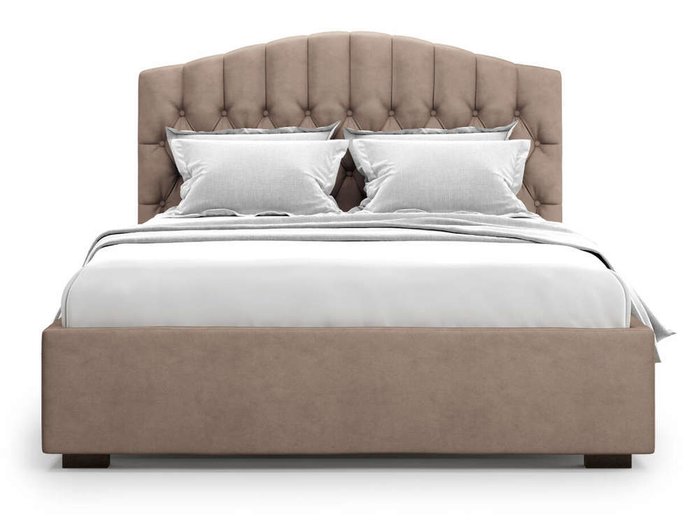 Кровать Lugano без подъемного механизма 160х200 коричневого цвета