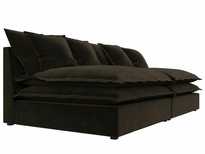 Диван Лига 040 темно-коричневого цвета - лучшие Прямые диваны в INMYROOM