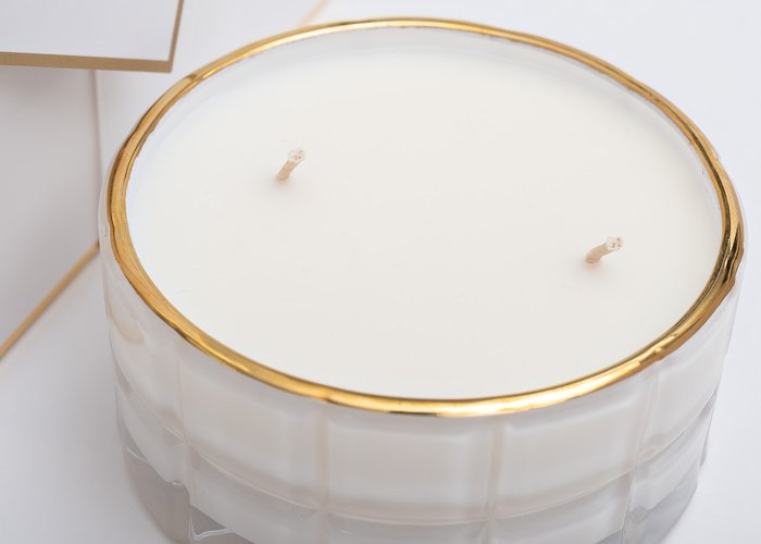 Свеча ароматическая Jasmine flower tea в вазе  - лучшие Свечи в INMYROOM