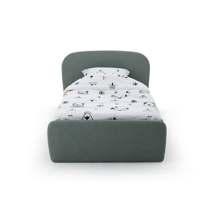Кровать детская с реечным основанием Comte 90x190 серо-зеленого цветад - купить Одноярусные кроватки по цене 37966.0