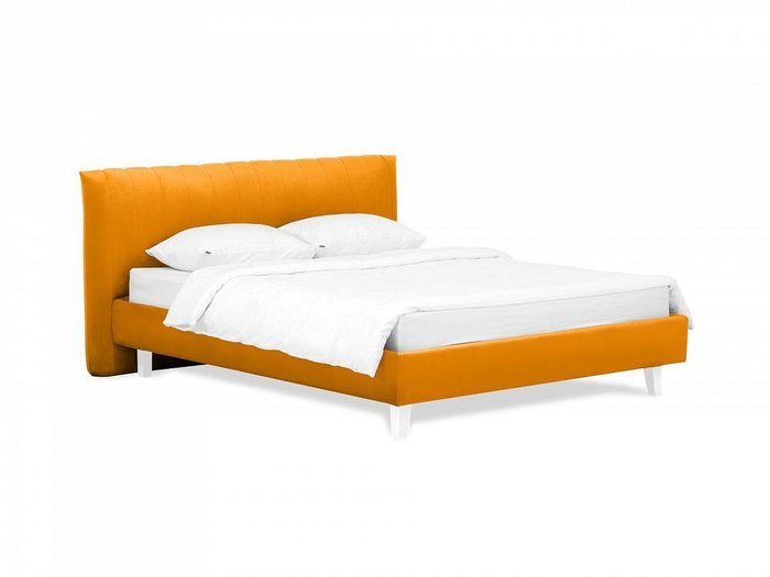 Кровать Queen Anastasia L 160х200 горчичного цвета - купить Кровати для спальни по цене 46580.0