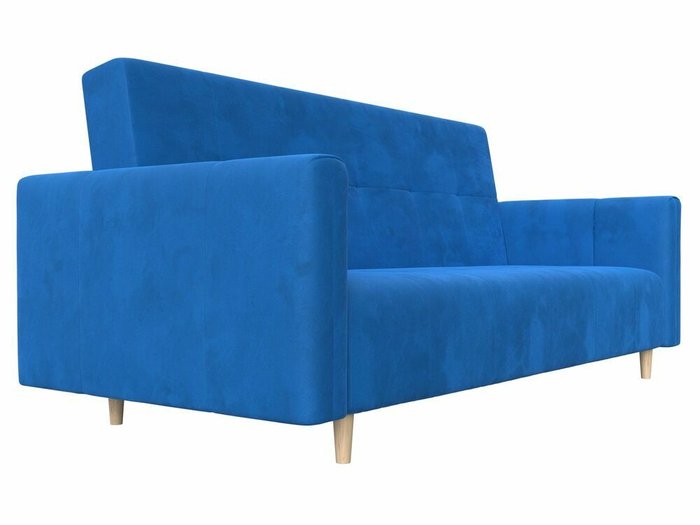 Прямой диван-кровать Вест голубого цвета - лучшие Прямые диваны в INMYROOM