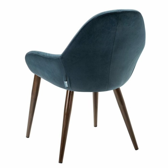 Стул-кресло Kent Diag сине-коричневого цвета - лучшие Обеденные стулья в INMYROOM
