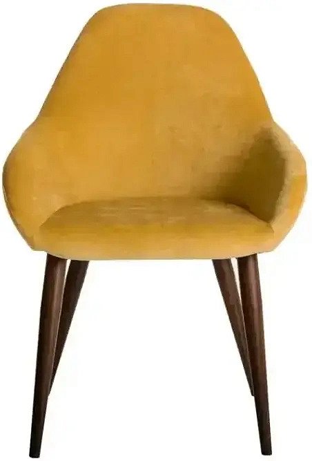 Стул Kent желтого цвета с коричневыми ножками - купить Обеденные стулья по цене 9990.0