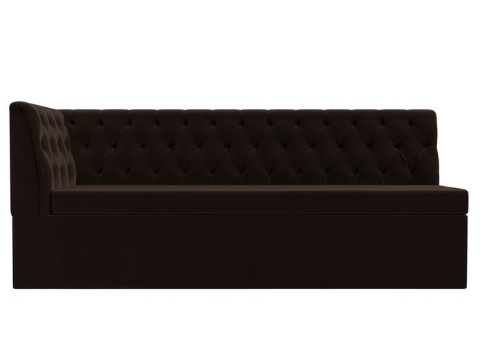 Диван-кровать Маркиз коричневого цвета с углом слева - купить Прямые диваны по цене 35999.0
