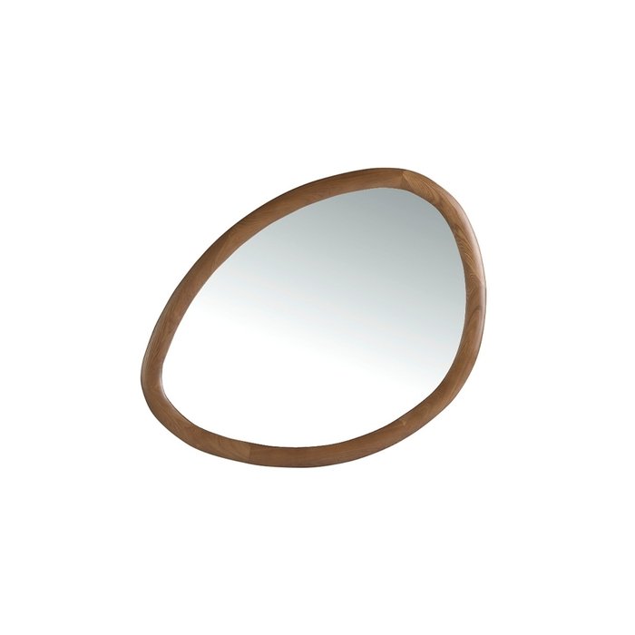 Настенное зеркало 75х95 в деревянной раме орехового цвета - лучшие Настенные зеркала в INMYROOM