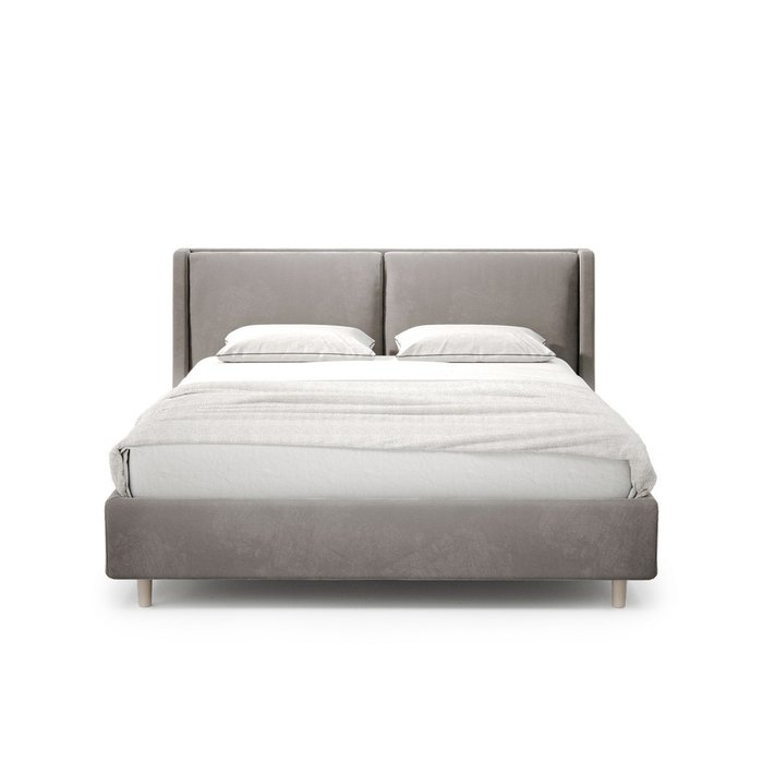 Кровать Iris 160х200 серого цвета  - купить Кровати для спальни по цене 145980.0
