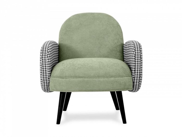 Кресло Bordo зеленого цвета с черными ножками  - купить Интерьерные кресла по цене 38100.0