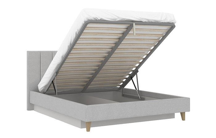 Кровать Нордин 160х200 серого цвета с подъемным механизмом  - лучшие Кровати для спальни в INMYROOM
