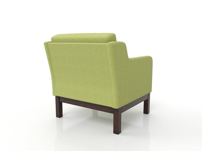 Кресло Айверс из массива сосны с обивкой зеленая рогожка - купить Интерьерные кресла по цене 21990.0