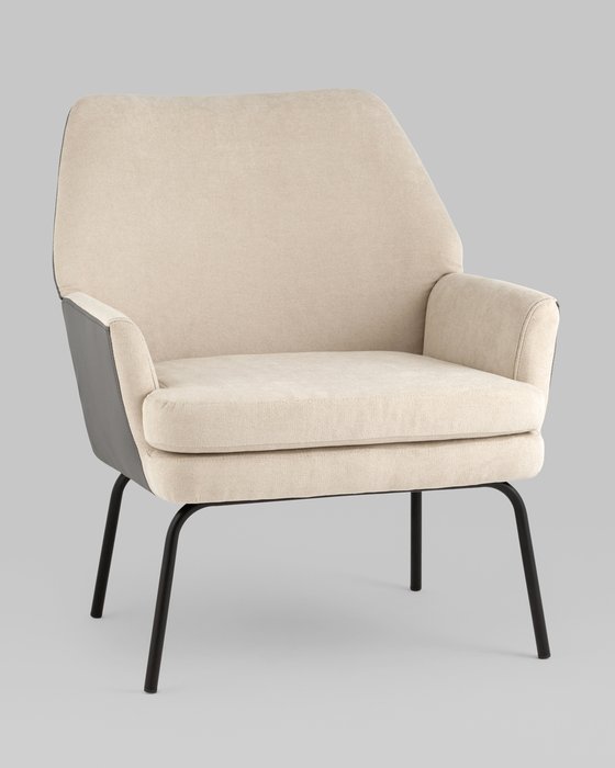 Кресло Харви серо-бежевого цвета - купить Интерьерные кресла по цене 14975.0