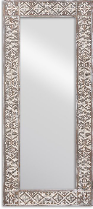 Настенное зеркало Papua Walnut 62x142 в раме из массива сосны