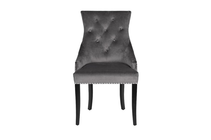 Стул в обивке из велюра серого цвета  - купить Обеденные стулья по цене 33000.0