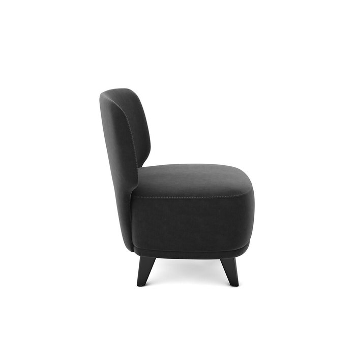 Кресло из велюра Odalie серого цвета - лучшие Интерьерные кресла в INMYROOM