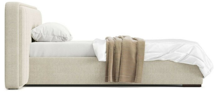 Кровать Forma-2 180х200 бежевого цвета с просторчкой без подъемного механизма - лучшие Кровати для спальни в INMYROOM