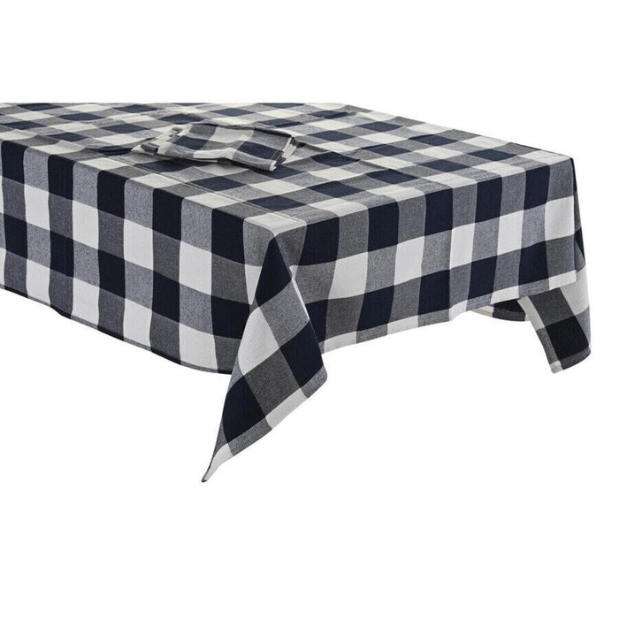 Скатерть и салфетки DKD Home Decor 150 x 150 x 0,5 см Синий Белый