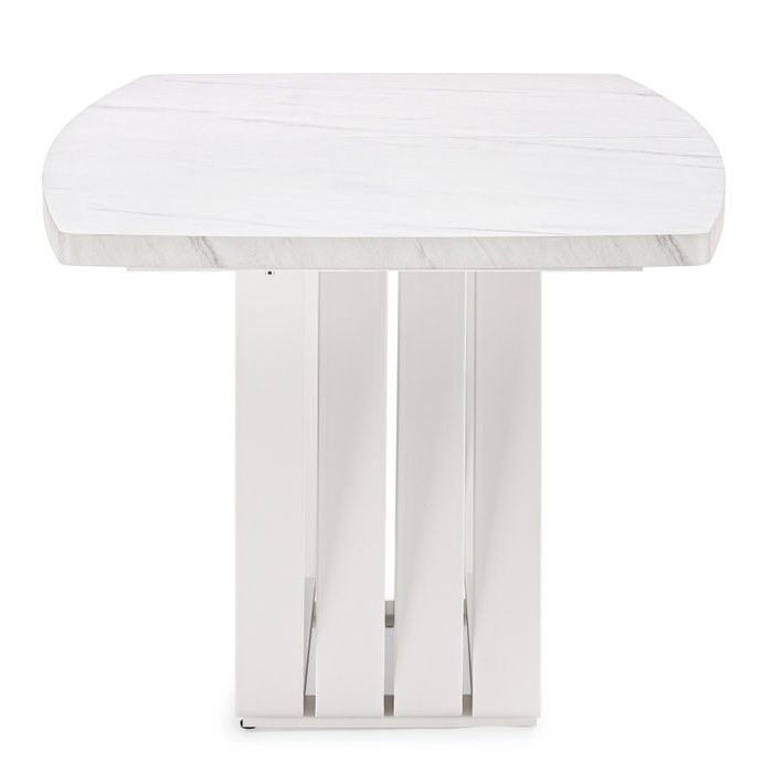 Раздвижной обеденный стол Эудес белого цвета - купить Обеденные столы по цене 23490.0