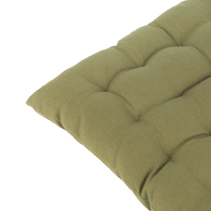 Подушка на стул из хлопка Essential 40х40 оливкового цвета - лучшие Декоративные подушки в INMYROOM