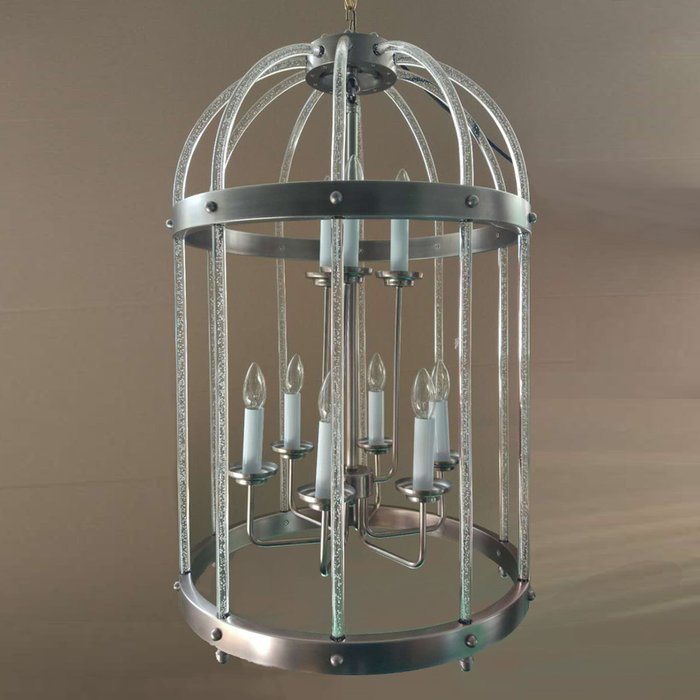 Подвесной светильник-лантерна из металла и акрила - купить Подвесные люстры по цене 63600.0
