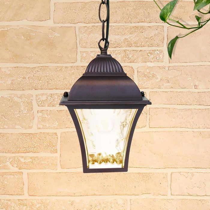 Уличный подвесной светильник Apus H коричневого цвета  - лучшие Подвесные уличные светильники в INMYROOM