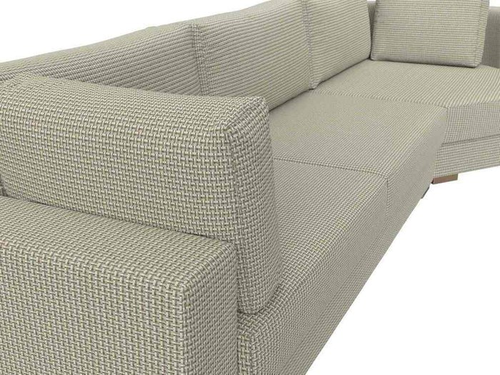 Угловой диван-кровать Лига 026 серо-бежевого цвета правый угол - лучшие Угловые диваны в INMYROOM