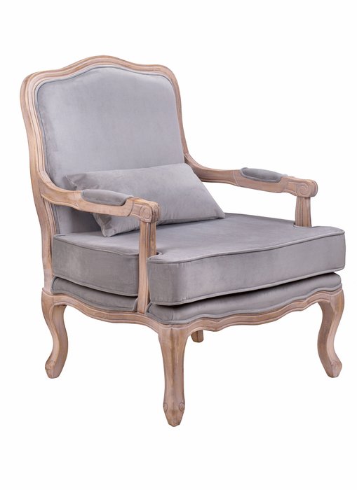 Кресло Nitro grey velvet серого цвета - купить Интерьерные кресла по цене 48600.0