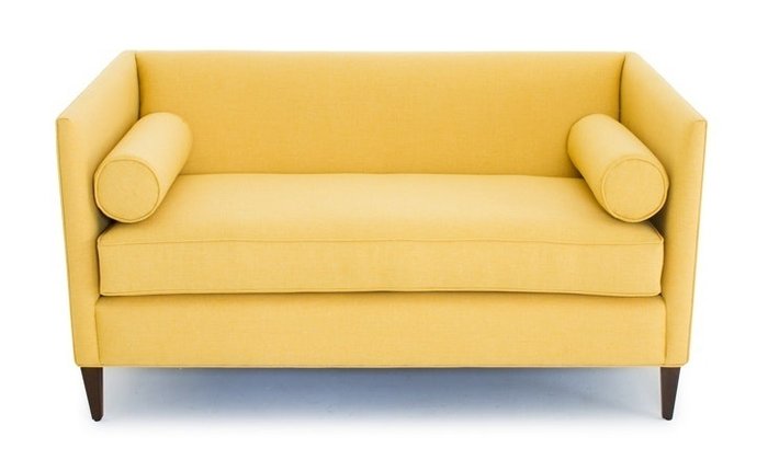 Прямой диван желтого цвета - купить Прямые диваны по цене 55800.0