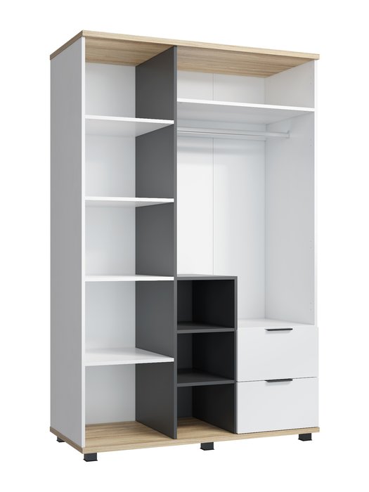 Шкаф комбинированный Скайлайт белого цвета - лучшие Шкафы распашные в INMYROOM