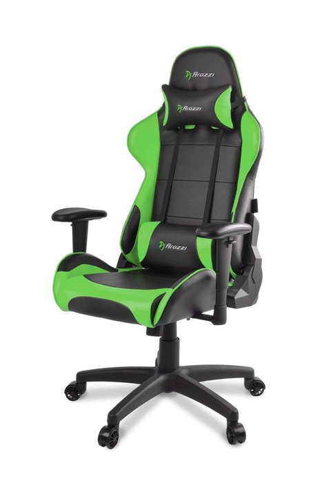 Кресло игровое Verona черно-зеленого цвета