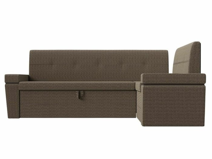 Угловой диван-кровать Деметра бежево-коричневого цвета правый угол - купить Угловые диваны по цене 44999.0