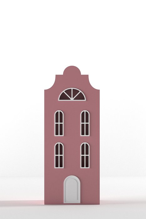 Шкаф-домик Стокгольм Mini темно розового цвета