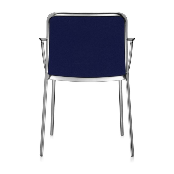 Стул Audrey Soft темно-синего цвета с подлокотниками - купить Обеденные стулья по цене 86596.0