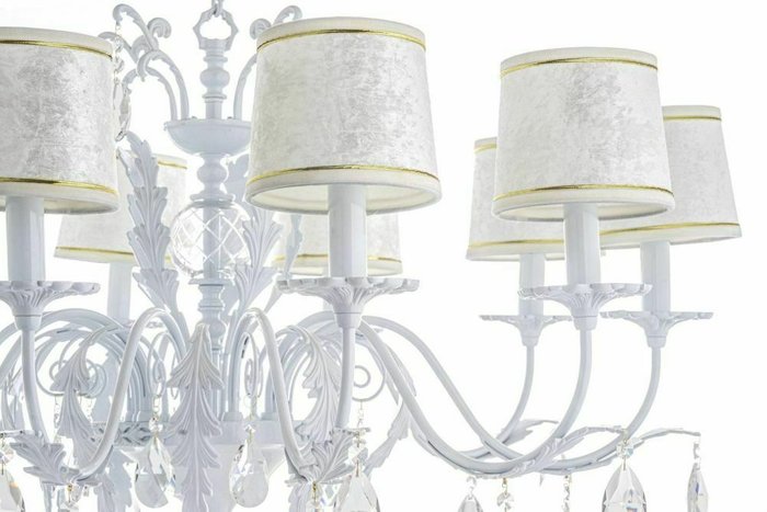 Подвесная люстра Firenze White Firenze E 1.1.10.600 W (ткань, цвет белый) - купить Подвесные люстры по цене 293935.0 Подвесная люстра Firenze White Firenze E 1.1.10.600 W (ткань, цвет белый) - купить Подвесные люстры по цене 293935.0