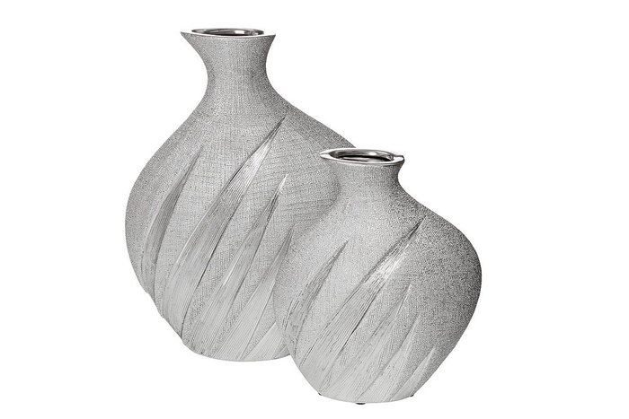Ваза керамическая серебристая - купить Вазы  по цене 1520.0
