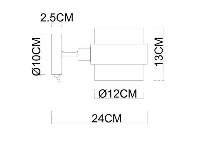 Бра Arte Lamp CARLO A8205AP-1BK - лучшие Бра и настенные светильники в INMYROOM