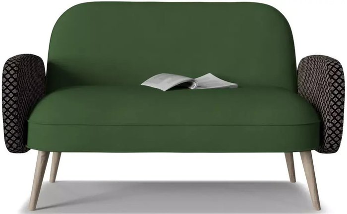 Диван прямой Бержер зеленого цвета - купить Прямые диваны по цене 15285.0