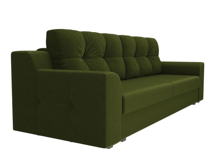 Прямой диван-кровать Сансара зеленого цвета - лучшие Прямые диваны в INMYROOM