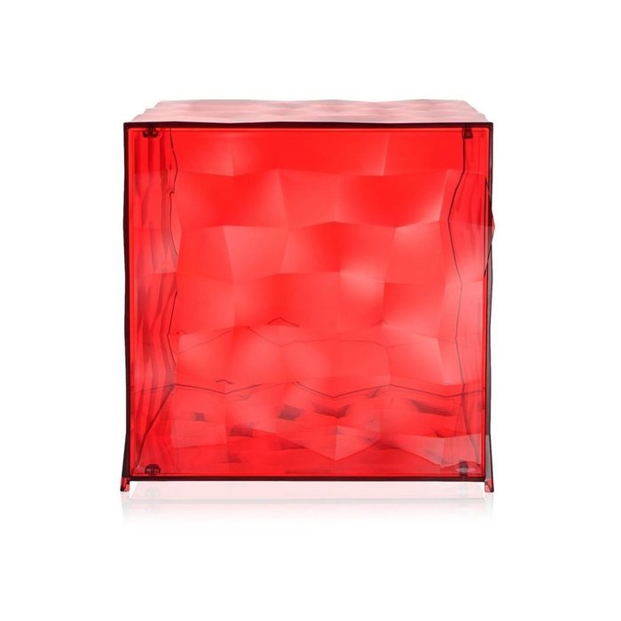 Куб Optic глянцево-красного цвета - купить Кофейные столики по цене 26850.0