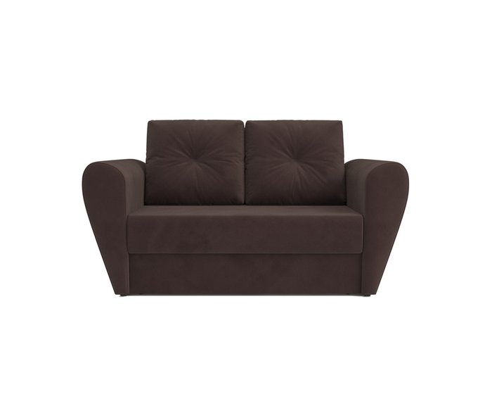 Прямой диван-кровать Квартет коричневого цвета - купить Прямые диваны по цене 24490.0