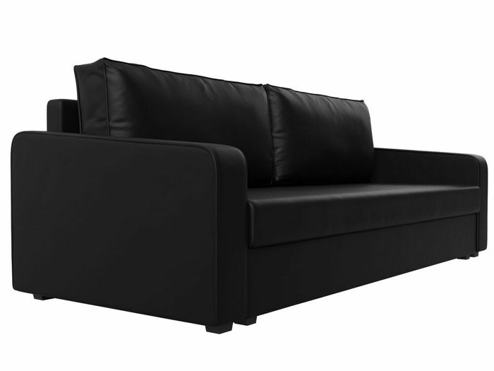 Диван-кровать Лига 009 черного цвета (экокожа) - лучшие Прямые диваны в INMYROOM
