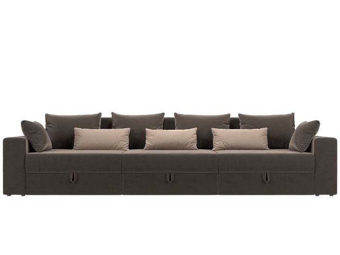 Прямой диван-кровать Мэдисон Long коричневого цвета - купить Прямые диваны по цене 50990.0