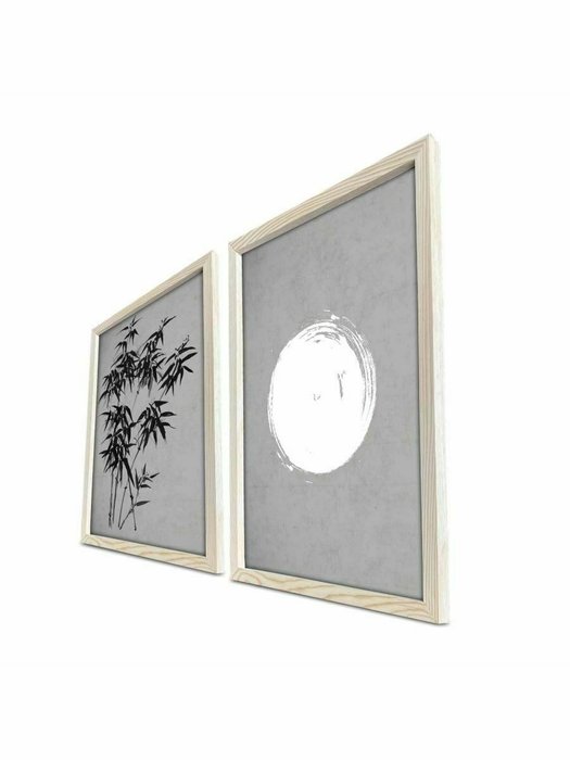 Набор из двух картин Decor 38x53 серого цвета - купить Картины по цене 7500.0