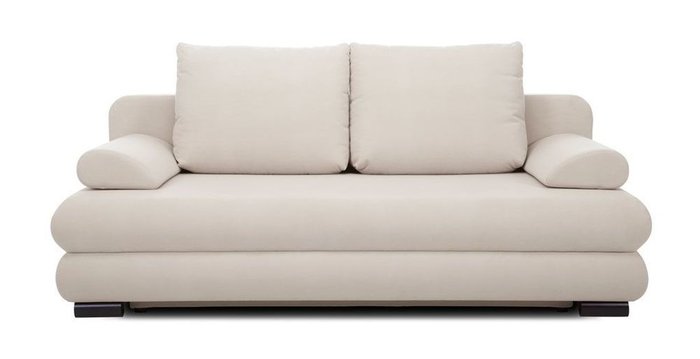 Прямой диван-кровать Фабио светло-бежевого цвета