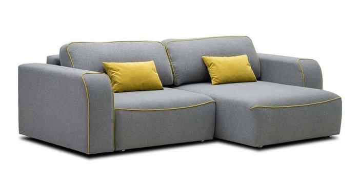 Угловой диван-кровать Тулон желто-серого цвета
