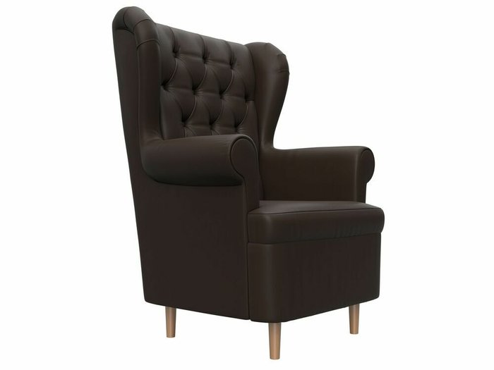 Кресло Торин Люкс темно-коричневого цвета (экокожа) - лучшие Интерьерные кресла в INMYROOM