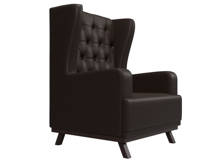 Кресло Джон Люкс темно-коричневого цвета (экокожа) - лучшие Интерьерные кресла в INMYROOM