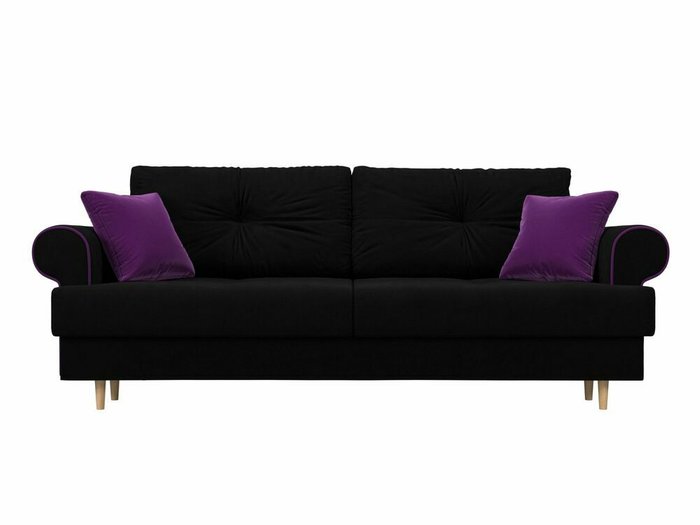 Прямой диван-кровать Сплин черного цвета - купить Прямые диваны по цене 44999.0