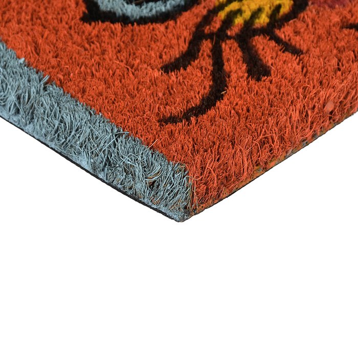Коврик придверный Котики 35х60 красно-голубого цвета - лучшие Придверные коврики в INMYROOM
